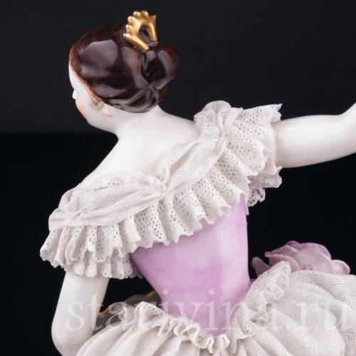 Танцовщица с веером, кружевная, Volkstedt, Германия, до 1935 г