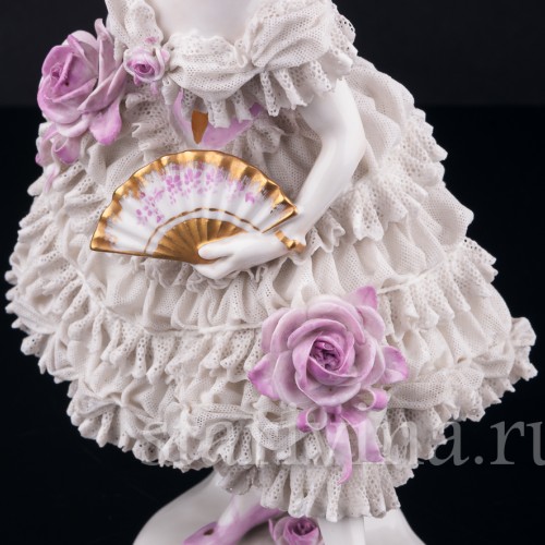 Танцовщица с веером, кружевная, Volkstedt, Германия, до 1935 г