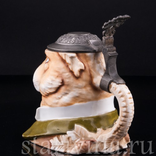 Старинная пивная кружка Кролик, 1/2 л, Von Schierholz, Германия, 1880-1906 гг.