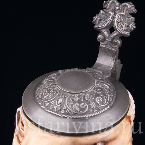 Старинная пивная кружка Кролик, 1/2 л, Von Schierholz, Германия, 1880-1906 гг.