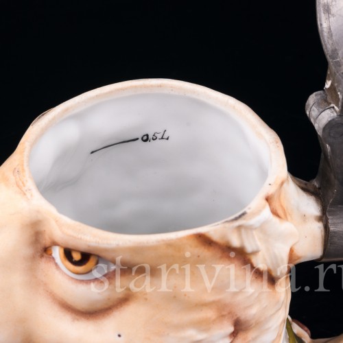 Старинная пивная кружка Кролик, 1/2 л, Von Schierholz, Германия, 1880-1906 гг.