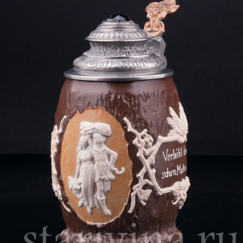 Старинная Кружка с камнем, Villeroy & Boch, Германия, кон. 19 в.