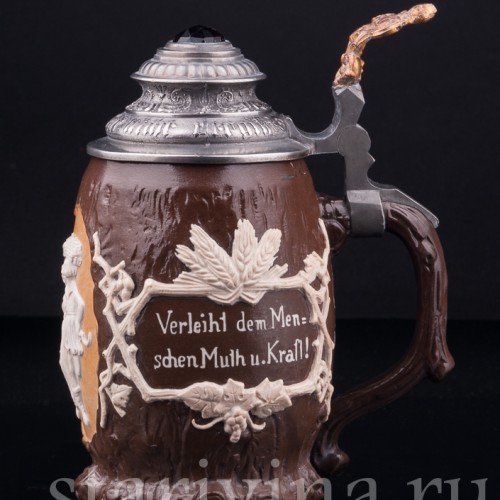 Старинная Кружка с камнем, Villeroy & Boch, Германия, кон. 19 в.