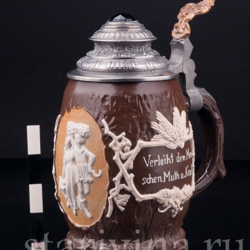 Старинная Кружка с камнем, Villeroy & Boch, Германия, кон. 19 в.