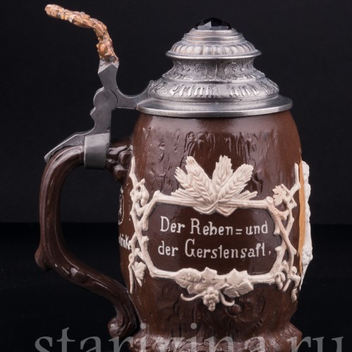 Старинная Кружка с камнем, Villeroy & Boch, Германия, кон. 19 в.