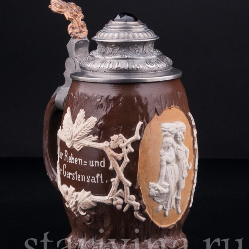 Старинная Кружка с камнем, Villeroy & Boch, Германия, кон. 19 в.