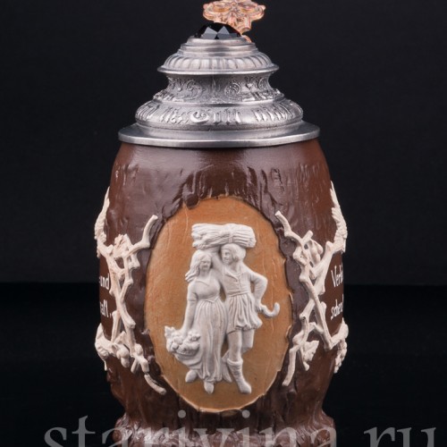 Старинная Кружка с камнем, Villeroy & Boch, Германия, кон. 19 в.