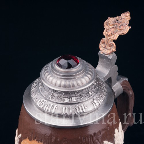 Старинная Кружка с камнем, Villeroy & Boch, Германия, кон. 19 в.