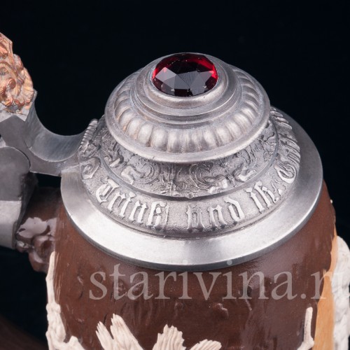 Старинная Кружка с камнем, Villeroy & Boch, Германия, кон. 19 в.