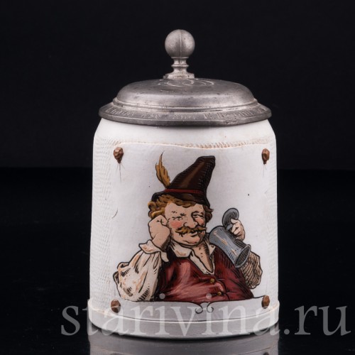 Старинная пивная кружка Горный житель, 1/2 л, Villeroy & Boch, Германия, 1885 г.