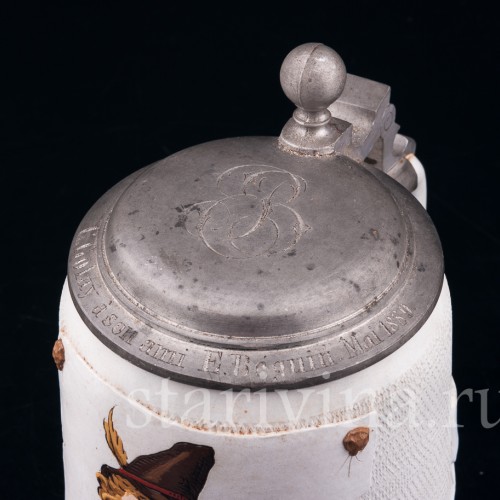 Старинная пивная кружка Горный житель, 1/2 л, Villeroy & Boch, Германия, 1885 г.