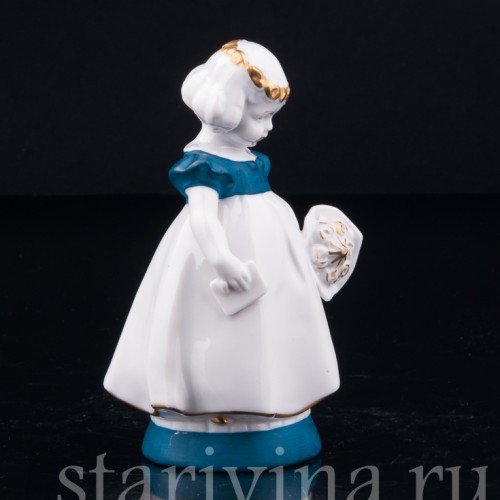 Девочка с букетом и письмом, Hertwig & Co, Германия, 1920-30 гг