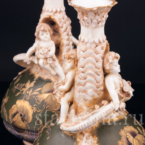 Декоративные вазы "Цветочные эльфы", Австрия, 19 в