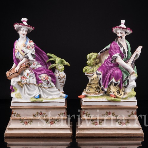 Парные фарфорвые статуэтки Малабары, Samson, Франция, 19 в.