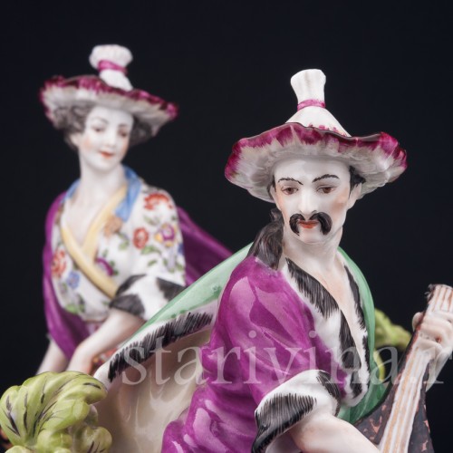 Парные фарфорвые статуэтки Малабары, Samson, Франция, 19 в.