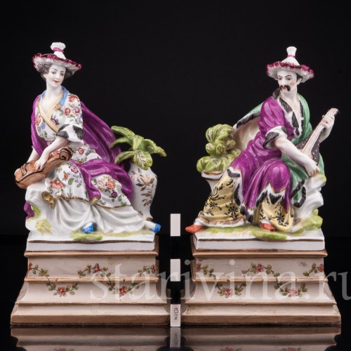 Парные фарфорвые статуэтки Малабары, Samson, Франция, 19 в.