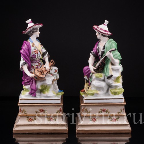 Парные фарфорвые статуэтки Малабары, Samson, Франция, 19 в.
