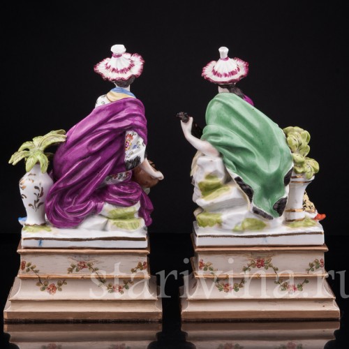 Парные фарфорвые статуэтки Малабары, Samson, Франция, 19 в.