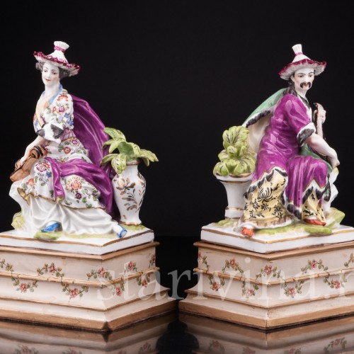 Парные фарфорвые статуэтки Малабары, Samson, Франция, 19 в.