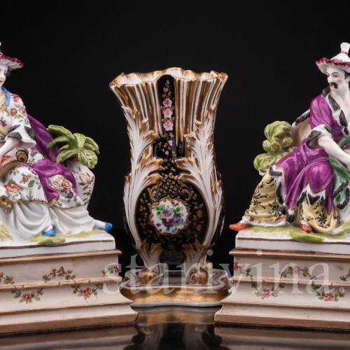 Парные фарфорвые статуэтки Малабары, Samson, Франция, 19 в.