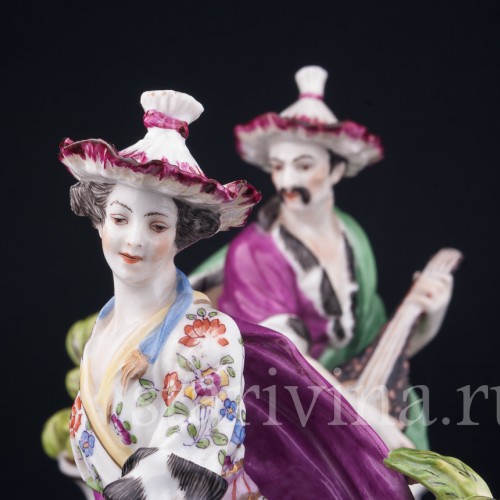 Парные фарфорвые статуэтки Малабары, Samson, Франция, 19 в.