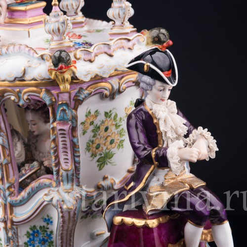 Карета с четверкой лошадей, Volkstedt, Германия, сер. 20 в