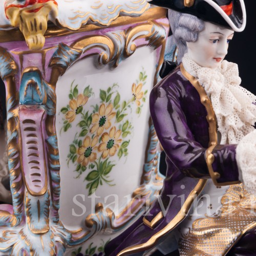 Карета с четверкой лошадей, Volkstedt, Германия, сер. 20 в