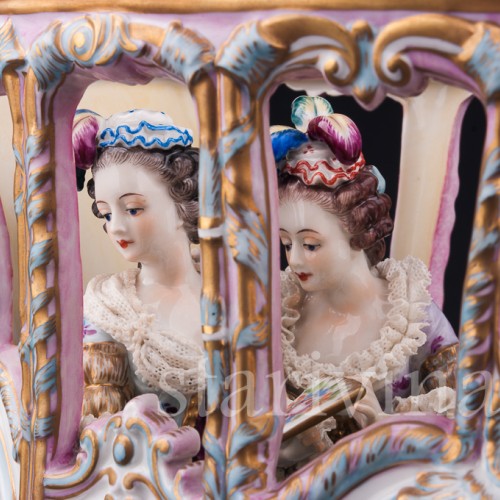 Карета с четверкой лошадей, Volkstedt, Германия, сер. 20 в