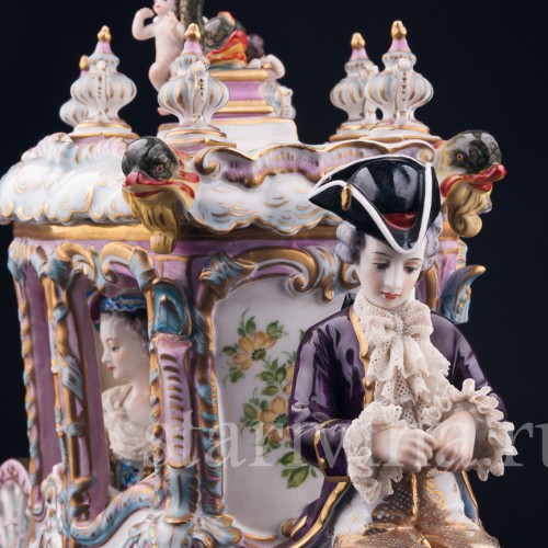 Карета с четверкой лошадей, Volkstedt, Германия, сер. 20 в