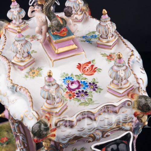 Карета с четверкой лошадей, Volkstedt, Германия, сер. 20 в