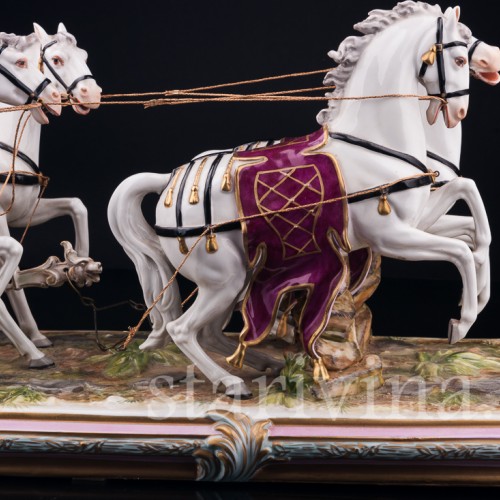 Карета с четверкой лошадей, Volkstedt, Германия, сер. 20 в