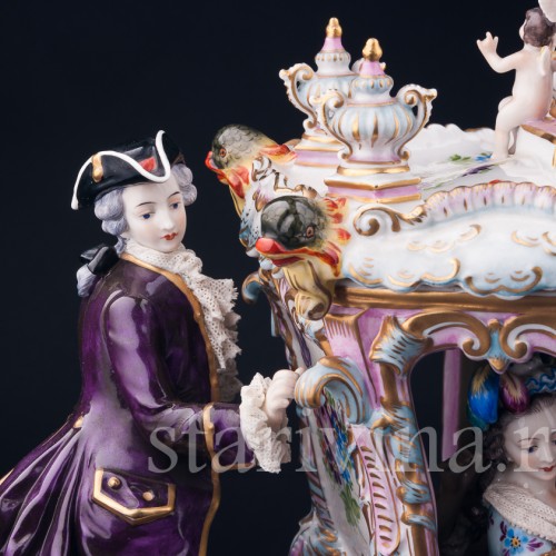 Карета с четверкой лошадей, Volkstedt, Германия, сер. 20 в