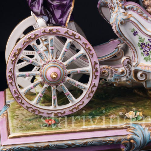 Карета с четверкой лошадей, Volkstedt, Германия, сер. 20 в