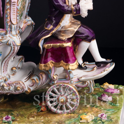 Карета с четверкой лошадей, Volkstedt, Германия, сер. 20 в