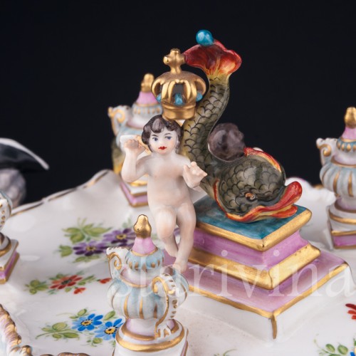 Карета с четверкой лошадей, Volkstedt, Германия, сер. 20 в