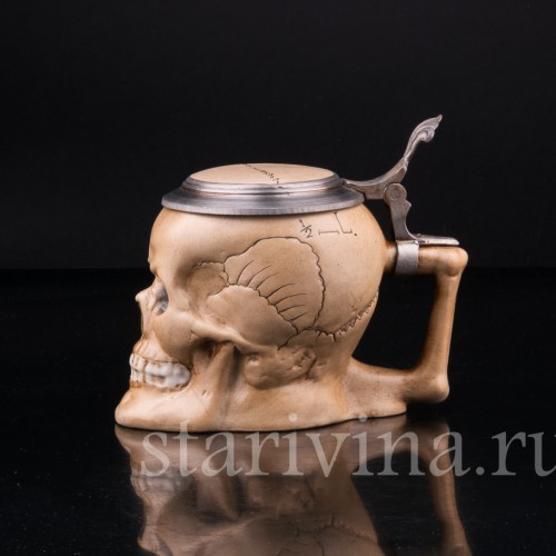Кружка Череп, 1/2 л, Германия, вт. пол. 20 в