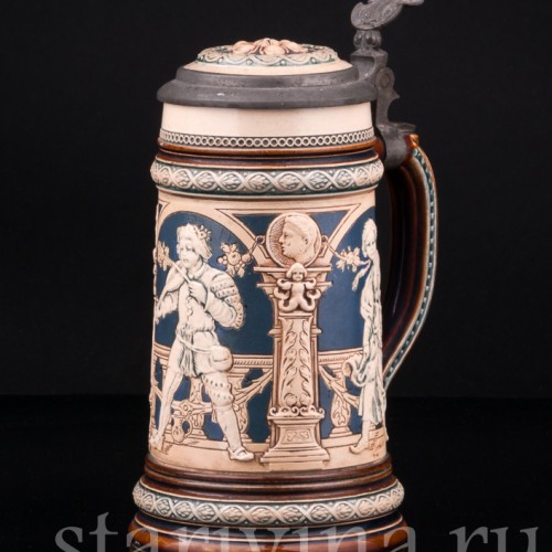 Кружка В таверне, 1/2 л, Villeroy & Boch, Германия, 1895 г