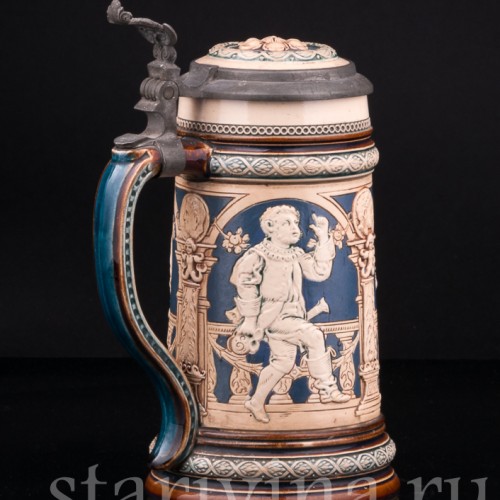 Кружка В таверне, 1/2 л, Villeroy & Boch, Германия, 1895 г