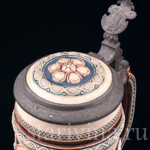 Кружка В таверне, 1/2 л, Villeroy & Boch, Германия, 1895 г