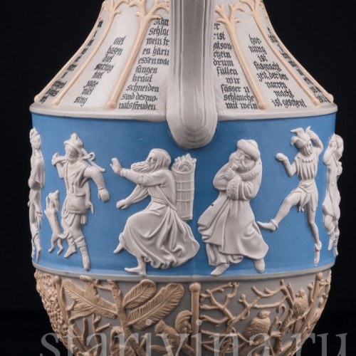 Кувшин "12 месяцев" и 4 кружки, Villeroy & Boch, Германия, 1887 г