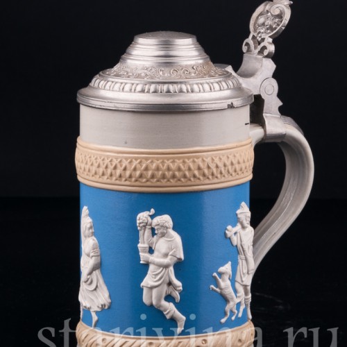 Кувшин "12 месяцев" и 4 кружки, Villeroy & Boch, Германия, 1887 г