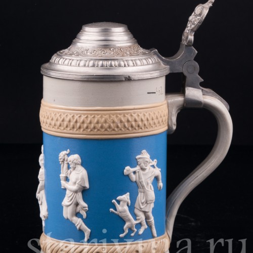 Кувшин "12 месяцев" и 4 кружки, Villeroy & Boch, Германия, 1887 г