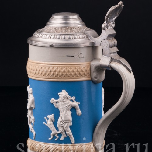 Кувшин "12 месяцев" и 4 кружки, Villeroy & Boch, Германия, 1887 г