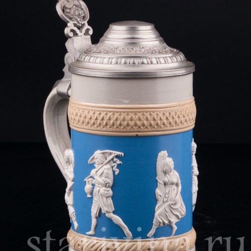 Кувшин "12 месяцев" и 4 кружки, Villeroy & Boch, Германия, 1887 г