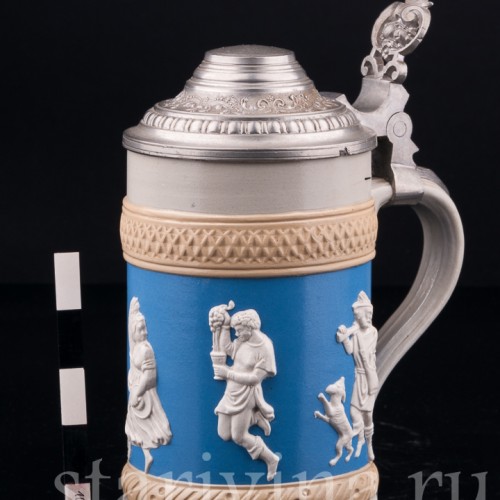 Кувшин "12 месяцев" и 4 кружки, Villeroy & Boch, Германия, 1887 г