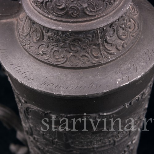 Старинная пивная кружка Памятники Саарбрюкена, Германия, нач. 20 в.