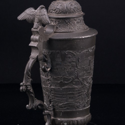 Старинная пивная кружка Памятники Саарбрюкена, Германия, нач. 20 в.