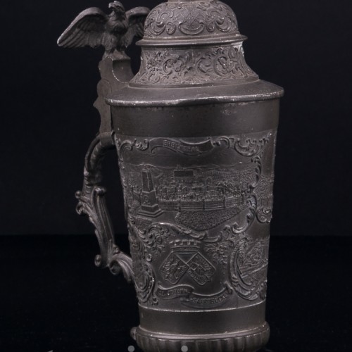 Старинная пивная кружка Памятники Саарбрюкена, Германия, нач. 20 в.