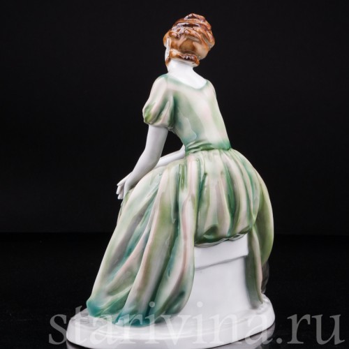 Девушка с борзой, Fasold & Stauch, Германия, нач. 20 в