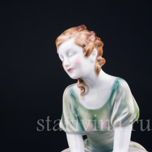 Девушка с борзой, Fasold & Stauch, Германия, нач. 20 в